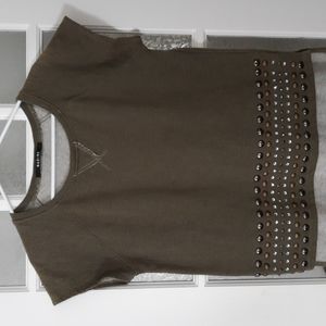 2/25$***🇮🇹****Studded Top / Made in Italy